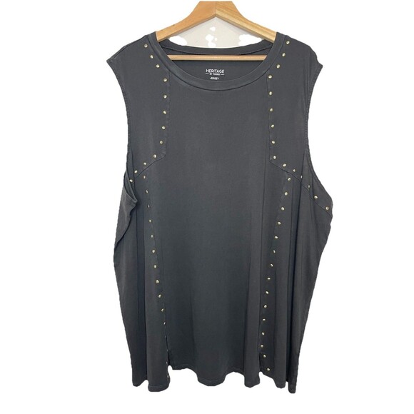 Torrid Women's 3XL Charcoal Gray Sudden Tank Top Sleeveless Shirt NEW - Picture 1 of 7